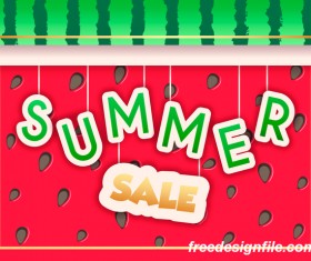 Creative summer sale poster template vectors 07