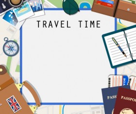 Creative travel background vector