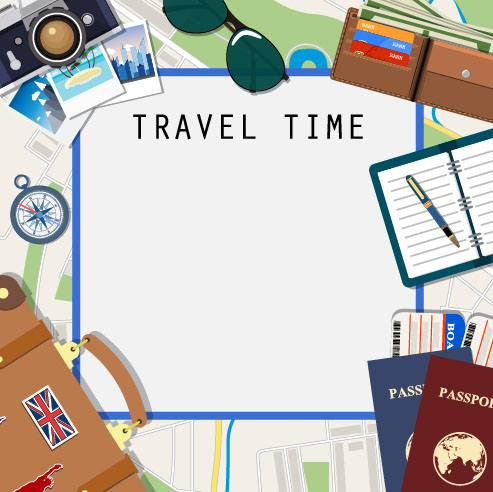 Creative travel background vector free download