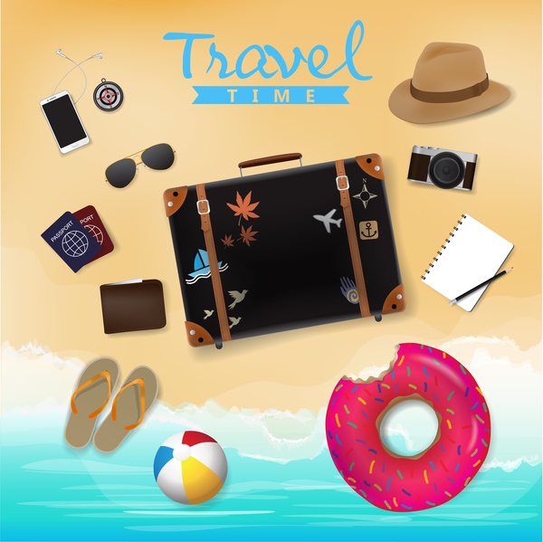 Creative travel template vectors material 01