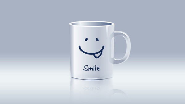 Creative white mug Stock Photo