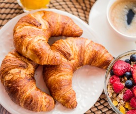 Croissants and instant cereals HD picture