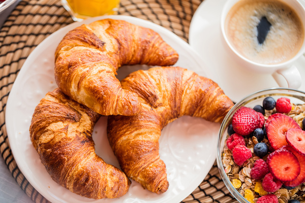 Croissants and instant cereals HD picture