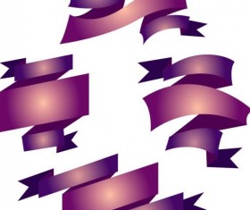 Dark purple ribbons design vector