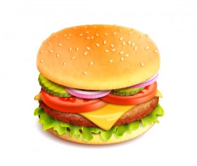 Delicious burger design vector