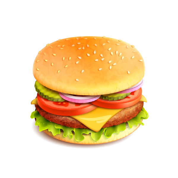 Delicious burger design vector