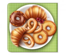 Delicious doughnut vector