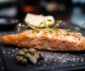 Different practices delicious fish dishes Stock Photo 02