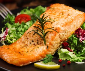 Different practices delicious fish dishes Stock Photo 07