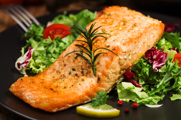 Different practices delicious fish dishes Stock Photo 07