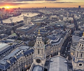 Different styles of urban architecture Stock Photo 01