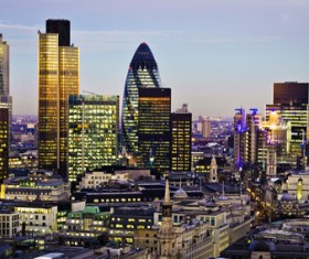 Different styles of urban architecture Stock Photo 03