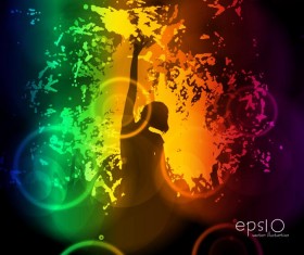 Disco party background creative vector 02
