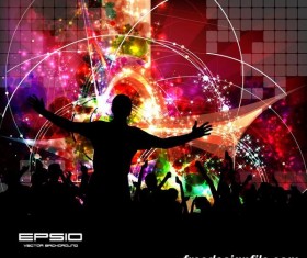 Disco party background creative vector 04