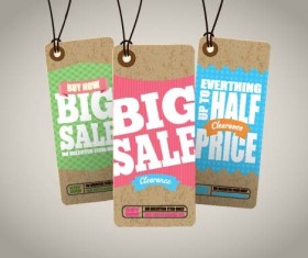 Discount sale tag retro styles vector 11
