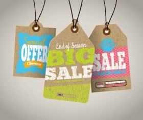 Discount sale tag retro styles vector 13