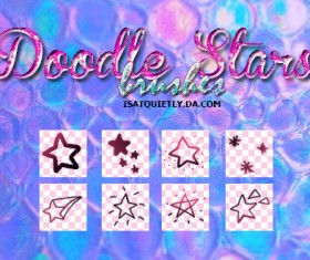 Doodle Stars Photoshop Brushes