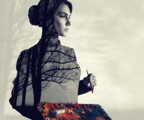 Double Exposure Photos Stock Photo 10