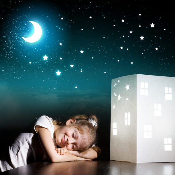 Dreaming little girl Stock Photo