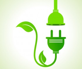 Ecological energy conservation logo vector