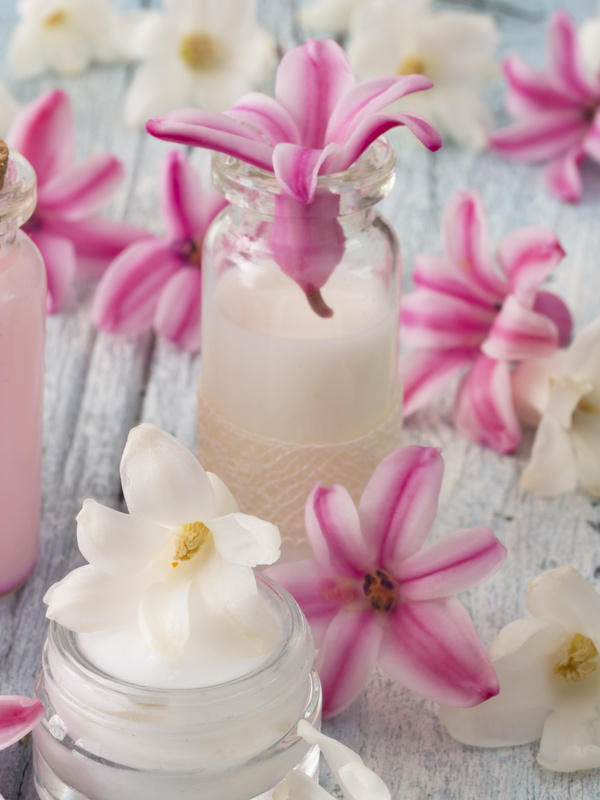 Essential oils and petals on the desktop Stock Photo 10