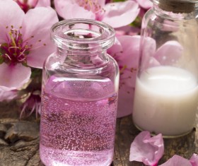 Essential oils and petals on the desktop Stock Photo 14