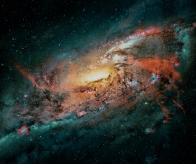 Fantasy beautiful space nebula Stock Photo 04