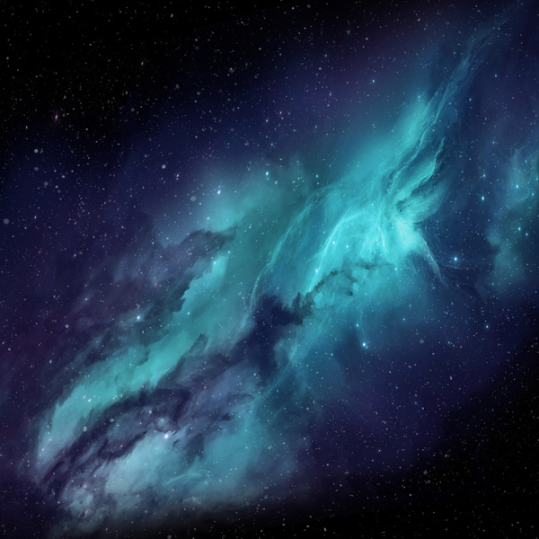 Fantasy beautiful space nebula Stock Photo 06