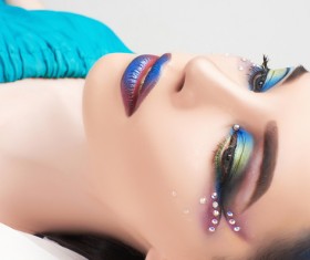 Fashion make-up female model Stock Photo 01