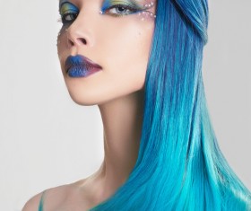 Fashion make-up female model Stock Photo 02