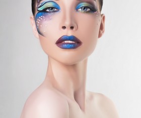 Fashion make-up female model Stock Photo 04