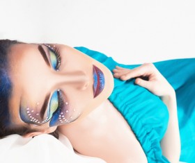 Fashion make-up female model Stock Photo 08