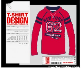 Fashion t-shirt template design vector material 04