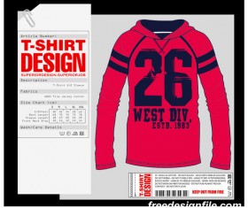 Fashion t-shirt template design vector material 05