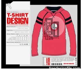 Fashion t-shirt template design vector material 06