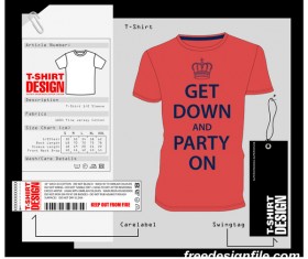 Fashion t-shirt template design vector material 12