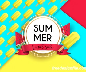 Final sale summer poster vector 01