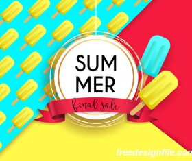 Final sale summer poster vector 02
