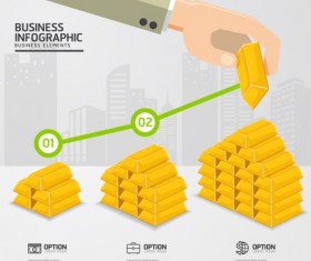 Financial industry infographics template vector 03