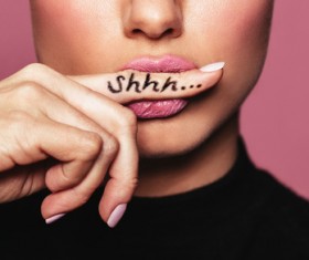 Finger on the lips HD picture