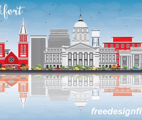 Frankfort city landscape vectors