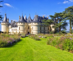 French traditional European castle Stock Photo 01
