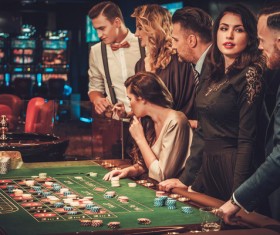 Friends at the casino Stock Photo 03