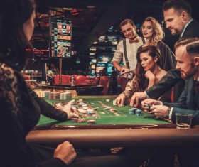 Friends at the casino Stock Photo 04