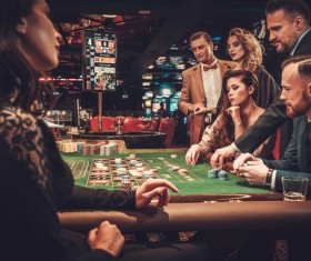 Friends at the casino Stock Photo 06