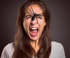 Frightened woman HD picture