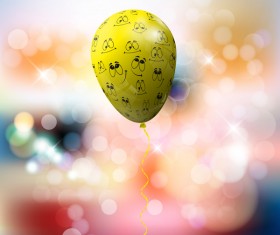 Funny balloon with blurs background vector