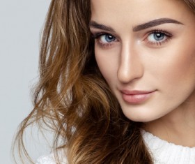 Girl wearing a white sweater HD picture 03