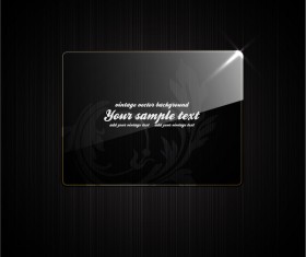 Glass frame with black background vector