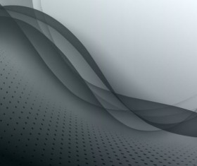Gray wavy background with abstract vector